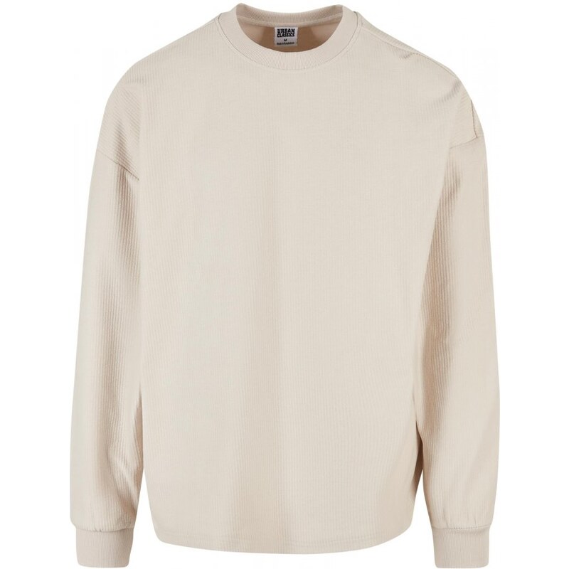 URBAN CLASSICS Rib Terry Boxy Crew - softseagrass