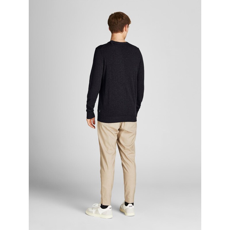 Černý basic svetr Jack & Jones Emil - Pánské