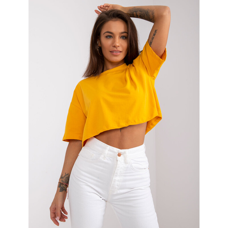 BASIC Feel Good T-shirt-RV-TS-7541.06-light orange 107003234
