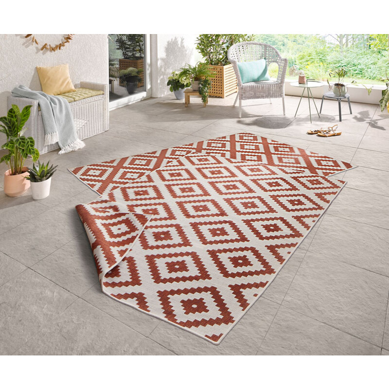 NORTHRUGS - Hanse Home koberce Kusový koberec Twin-Wendeteppiche 103130 terra creme – na ven i na doma - 80x150 cm