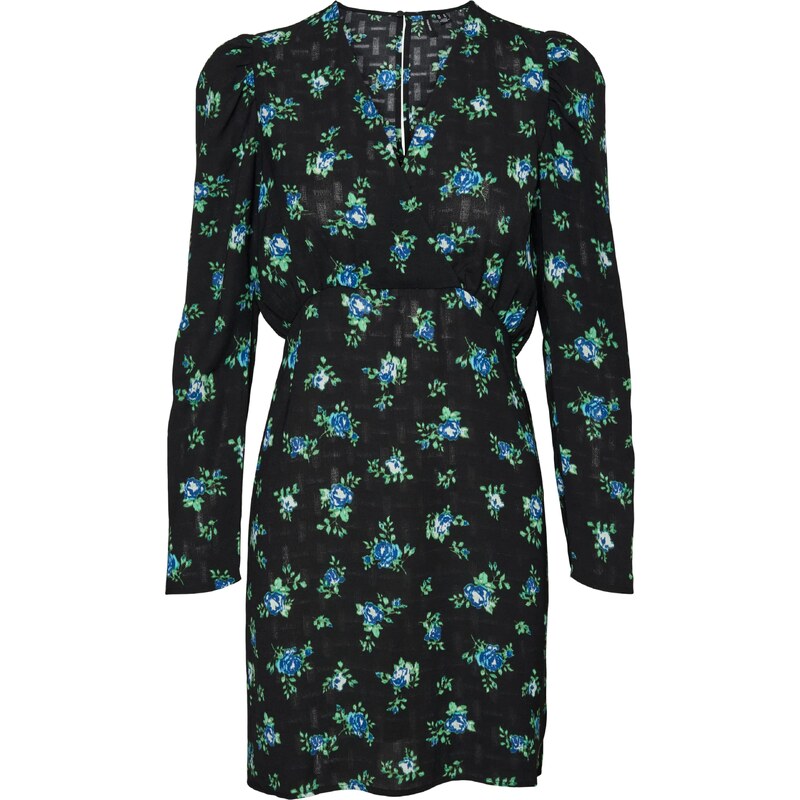 VERO MODA Šaty BELLA modrá / pastelová modrá / zelená / černá