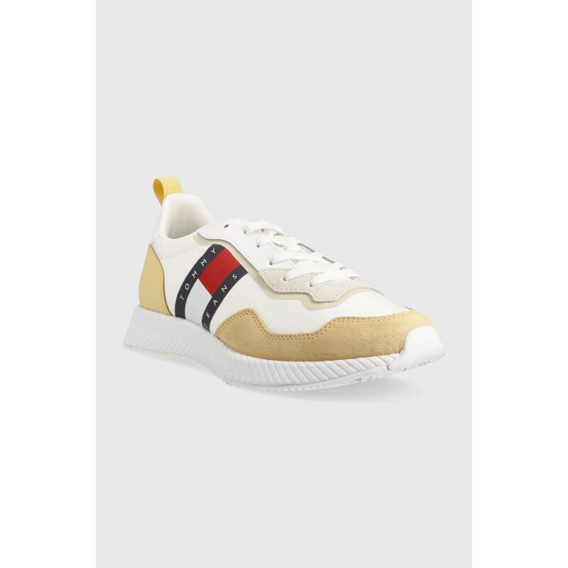 Sneakers boty Tommy Jeans Track Cleat bílá barva