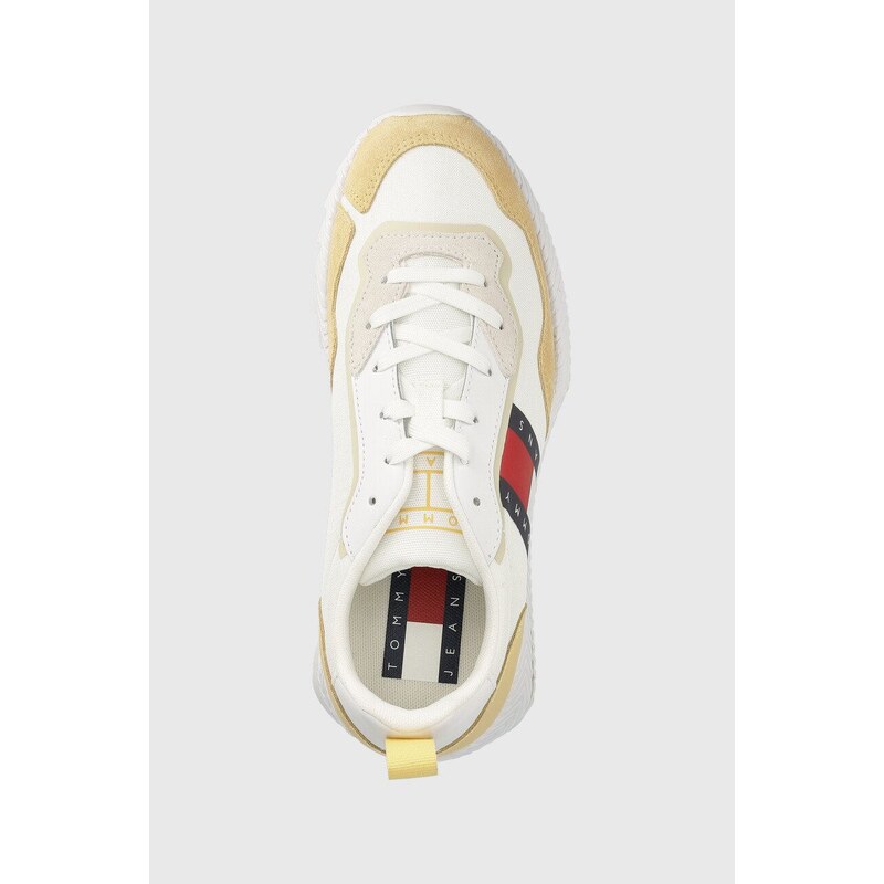 Sneakers boty Tommy Jeans Track Cleat bílá barva