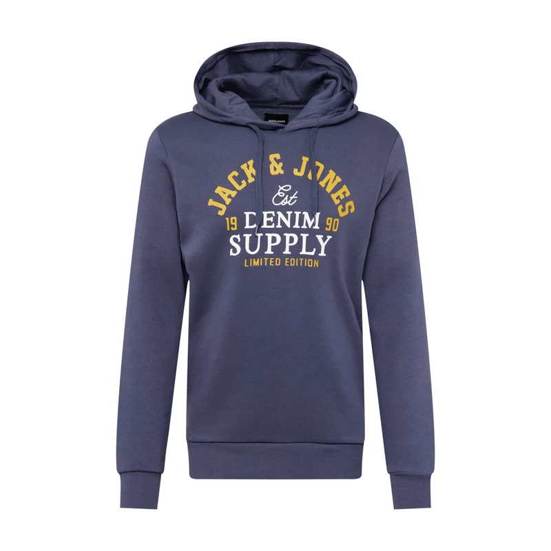 JACK & JONES Mikina marine modrá / kari / bílá