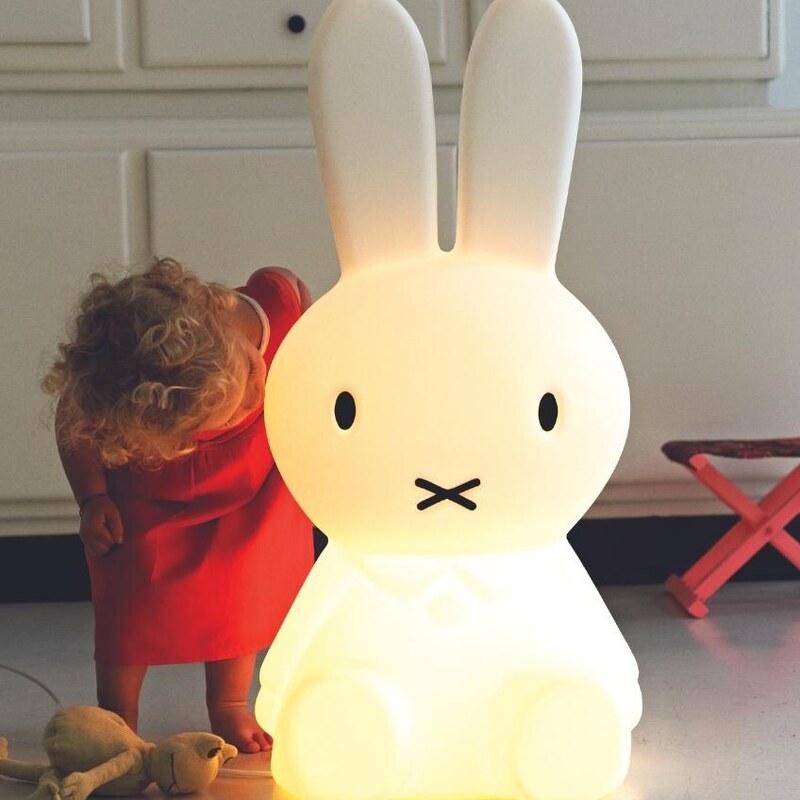 Bílá plastová dětská LED lampa Mr. Maria Miffy XL 80 cm