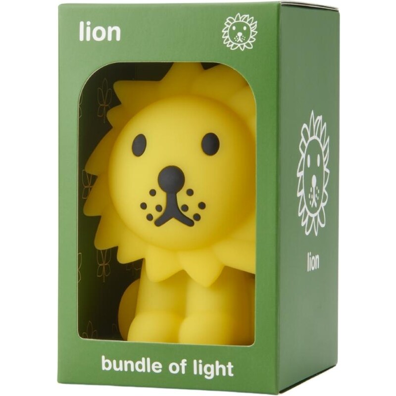 Žlutá plastová dětská LED lampa Mr. Maria Lion 11 cm