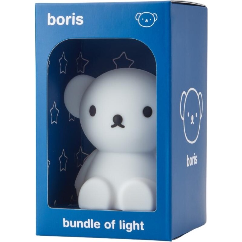 Bílá plastová dětská LED lampa Mr. Maria Boris 10,2 cm