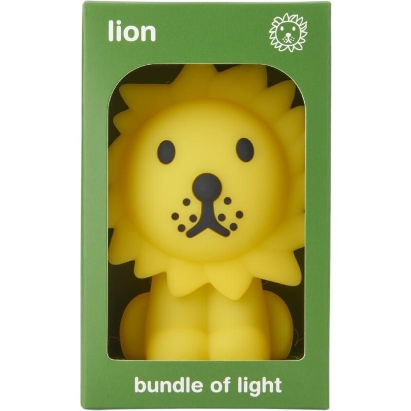 Žlutá plastová dětská LED lampa Mr. Maria Lion 11 cm