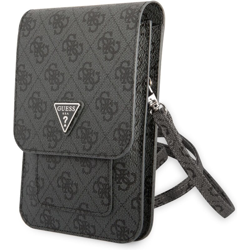 Univerzální pouzdro / taška s kapsou na mobil - Guess, 4G Triangle Logo Bag Gray