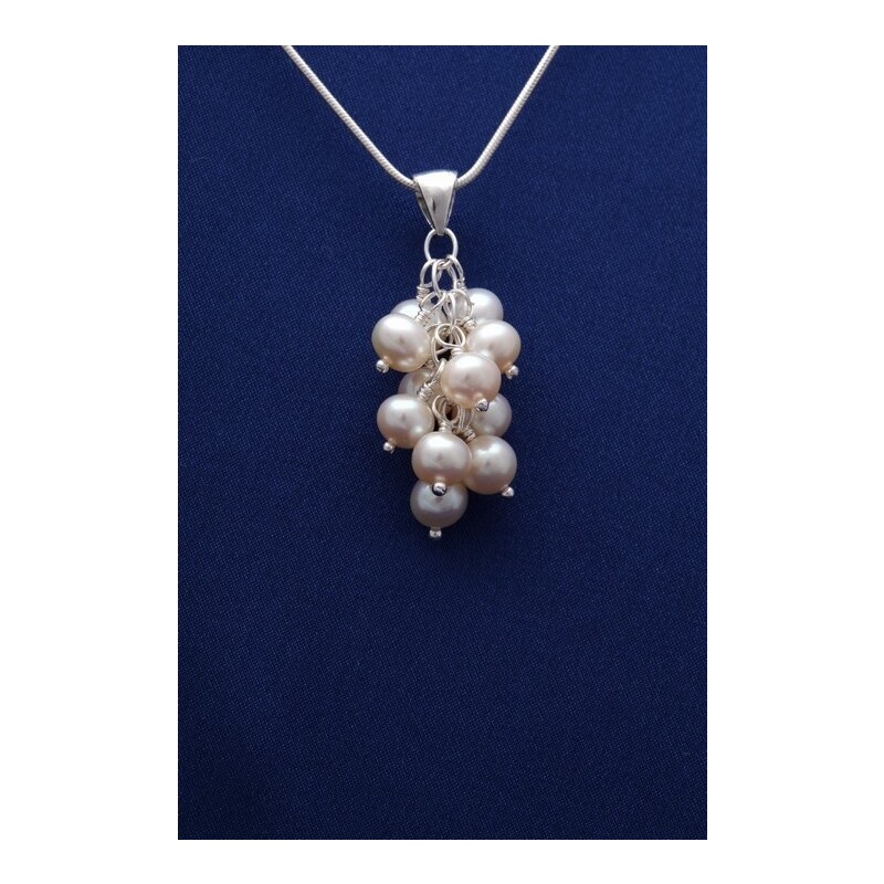 Přívěsek s perlami PVP001 - bílá