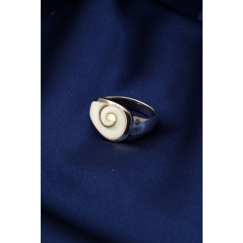 Stříbrný prsten s perletí PB011