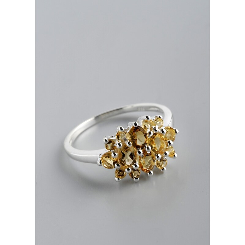 Stříbrný prsten s citríny PK028