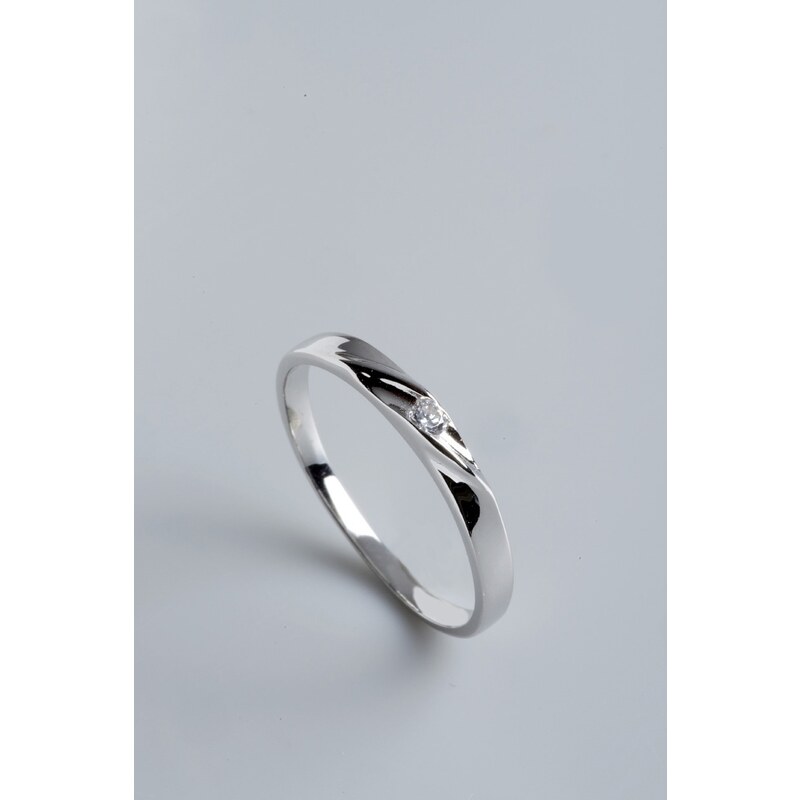 Stříbrný prsten s kubickým zirkonem PK058
