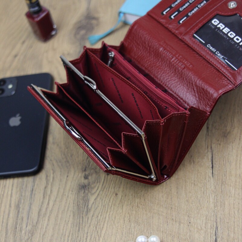 Dámská kožená peněženka Gregorio GF101 červená
