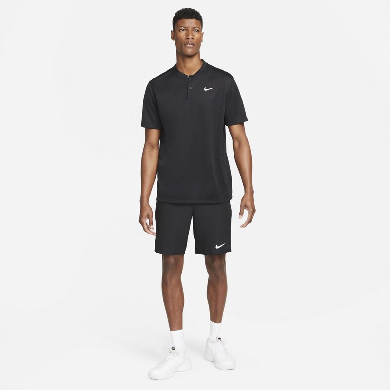 Nike court dri-fit men"s tennis BLACK/WHITE