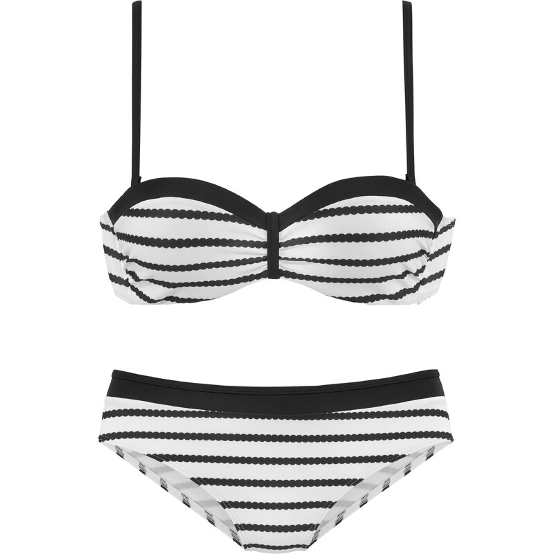 LASCANA Bikiny černá / bílá