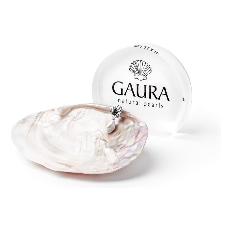 Gaura Pearls Stříbrné náušnice s levandulovou řiční perlou Georgia, stříbro 925/1000
