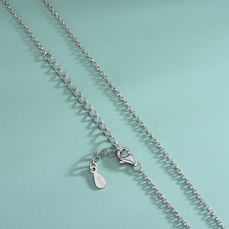 GRACE Silver Jewellery Stříbrný náhrdelník Swarovski Elements Angela srdce, stříbro 925/1000