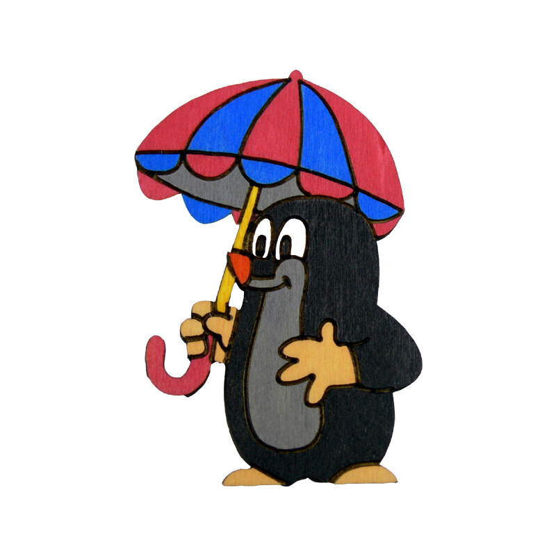 DoDo Dekorace s kolíčkem Krtek s deštníkem DK8 10x7cm