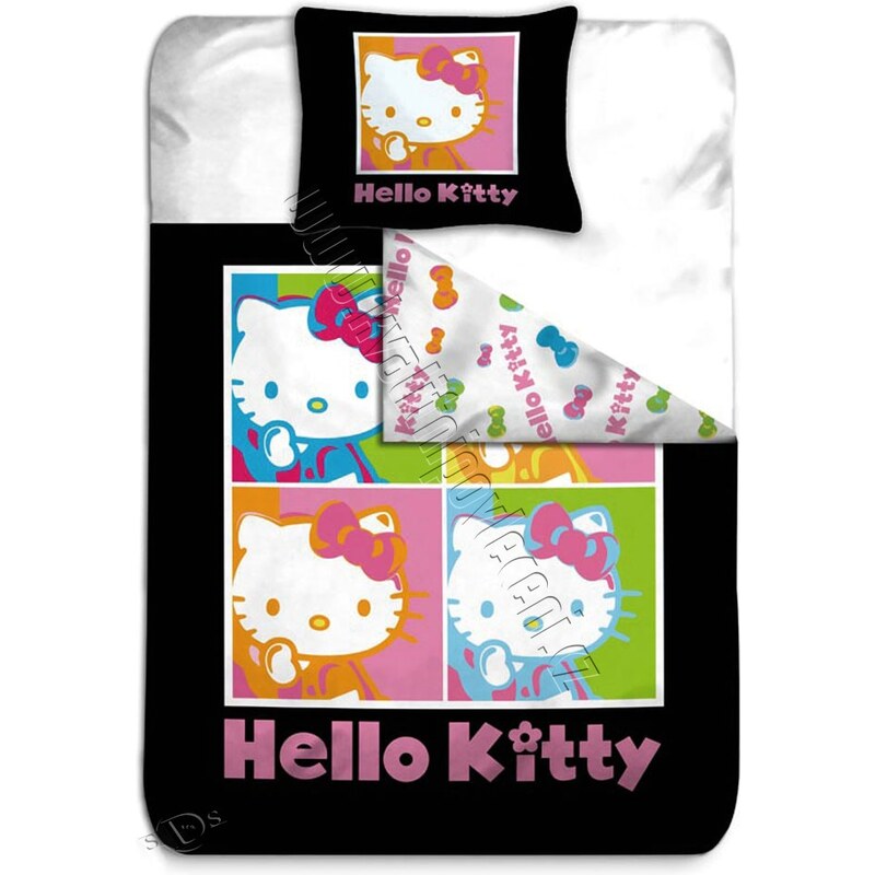 BLGS Povlečení Hello Kitty Pop Art bavlna 140/200, 65/65 cm