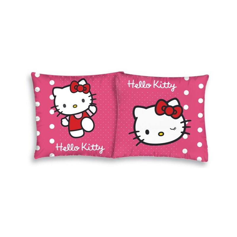 Detexpol Povlak na polštářek Hello Kitty puntíky bavlna 40x40 cm