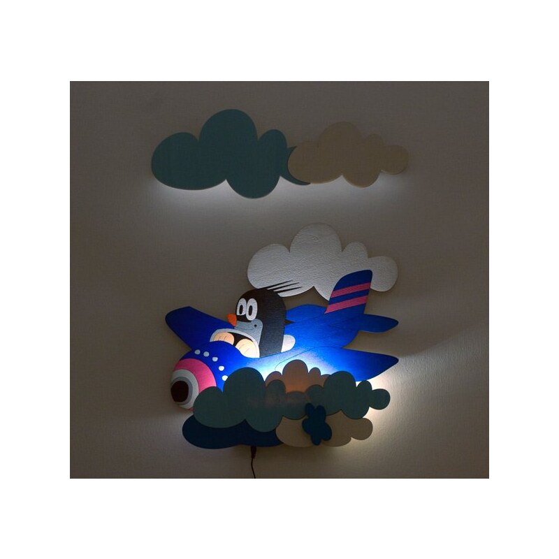 DoDo LED Lampička Krtek v letadle NL21LED 50x35cm