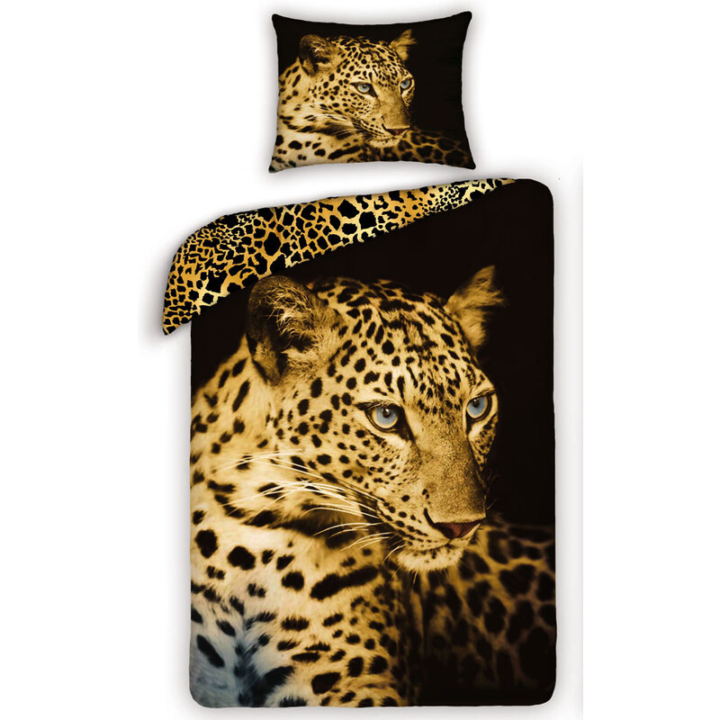 Halantex Povlečení Leopard bavlna 140x200, 70x80 cm