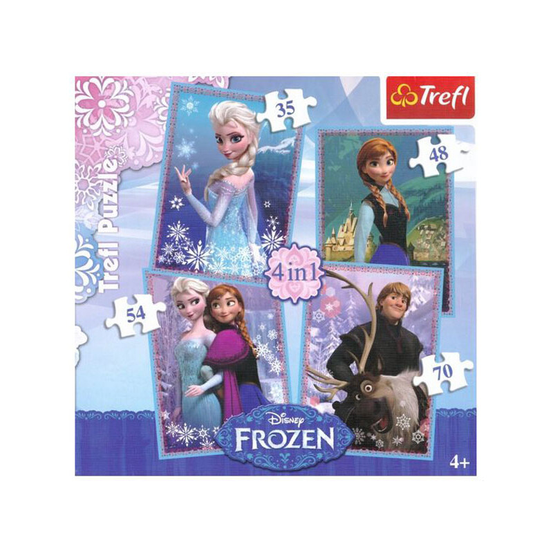 Trefl Puzzle Ledové Království 4v1 28,5 x 20,5 cm