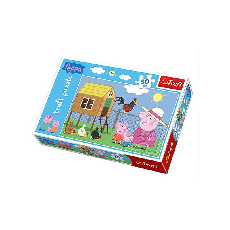Trefl Puzzle Prasátko Peppa Pig kurník 30 dílků 20x27 cm