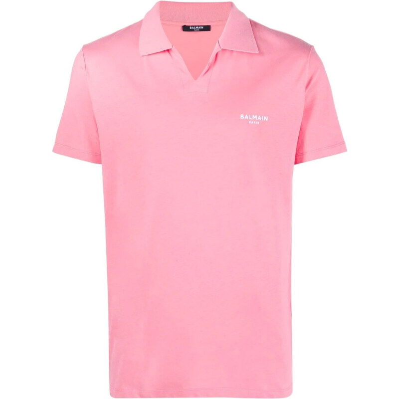 BALMAIN Paris Wingtip Pink polo tričko