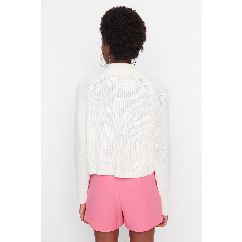 Trendyol Ecru High Neck Knitwear Sweater