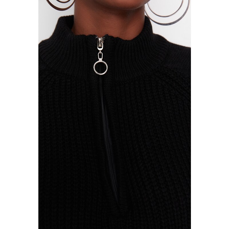 Trendyol Black High Collar Knitwear Sweater