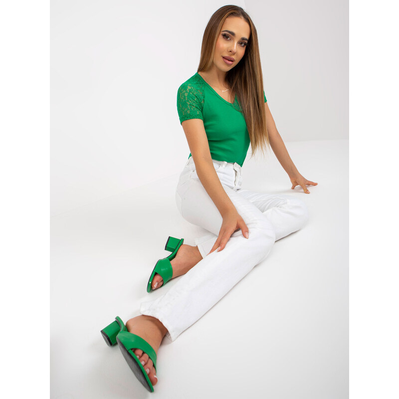 RUE PARIS Blouse-RV-BZ-7986.74-green