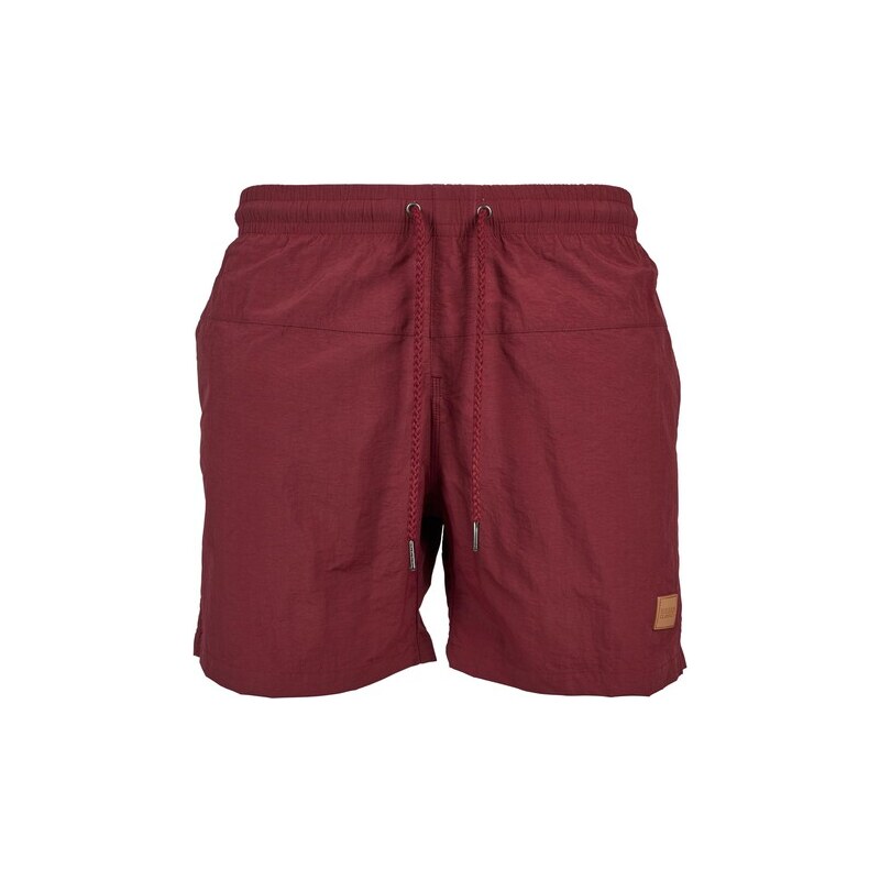 Urban Classics Block Swim Shorts cherry