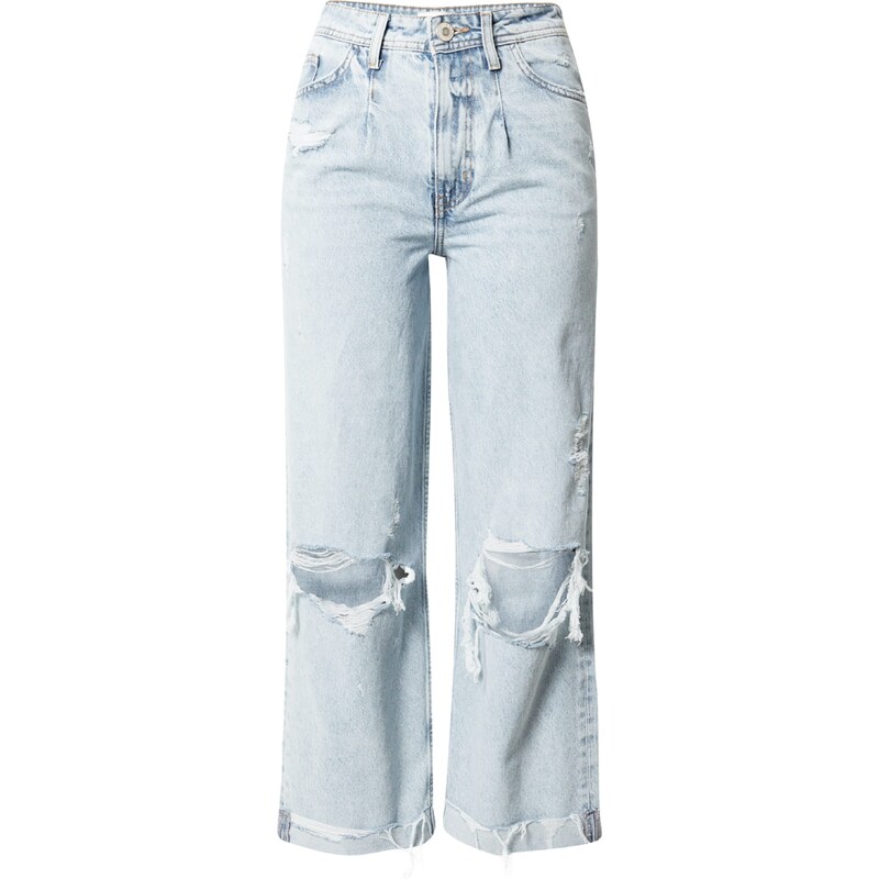 River Island Džíny se sklady v pase světlemodrá