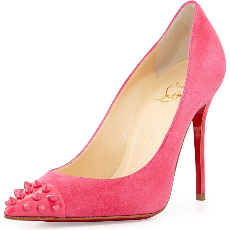 Christian Louboutin Geo Spike Point-Toe Red Sole Pump