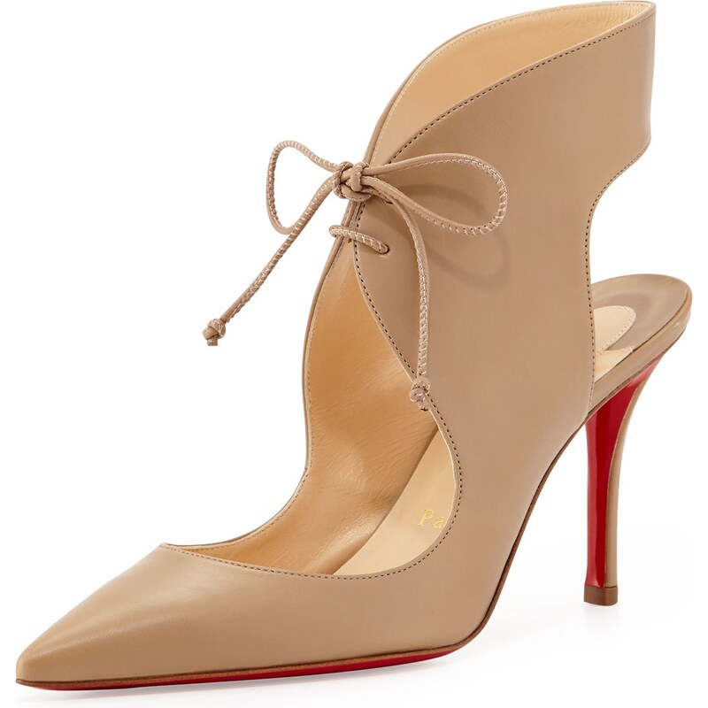 Christian Louboutin Franka Lace-Up Red Sole Pump