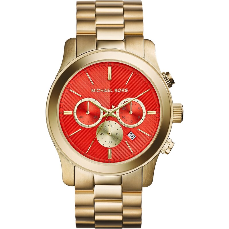Michael Kors Oversize Golden Stainless Steel Runway Chronograph Watch