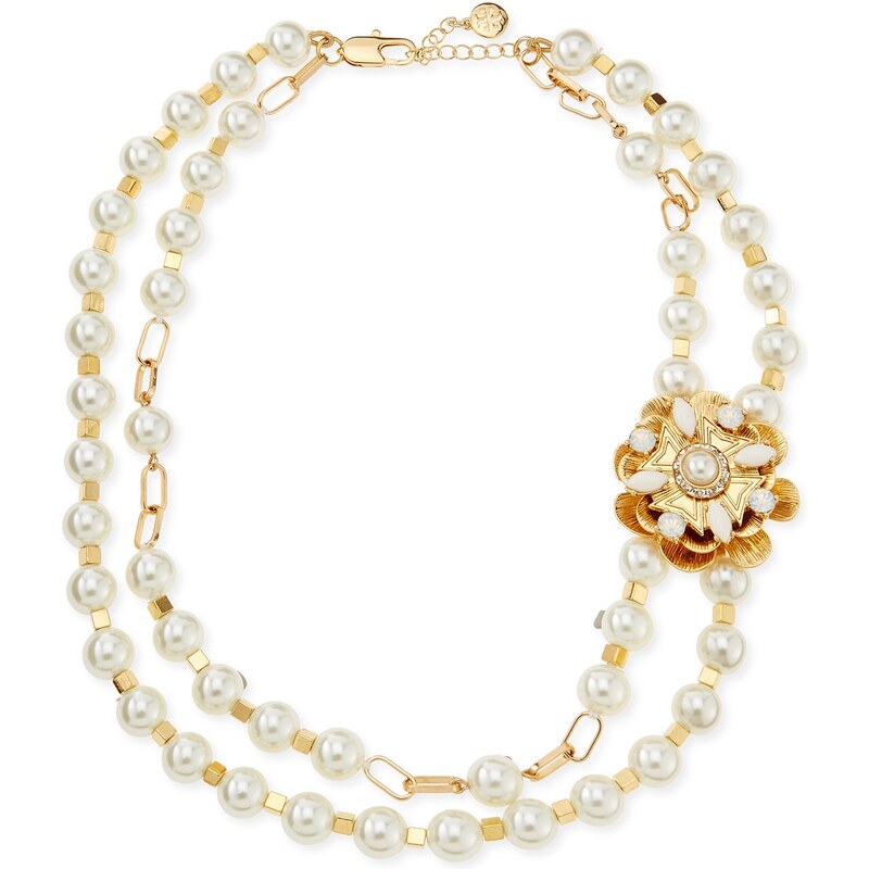Tory Burch Tilde Double-Strand Pearly Necklace