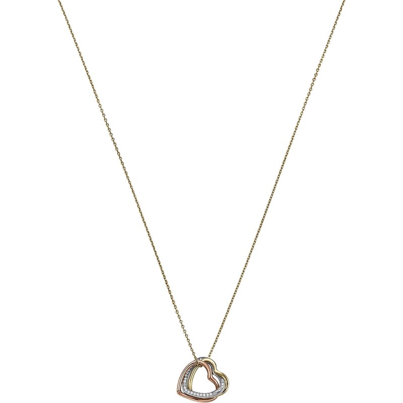 Michael Kors Tri-Tone Heart Necklace
