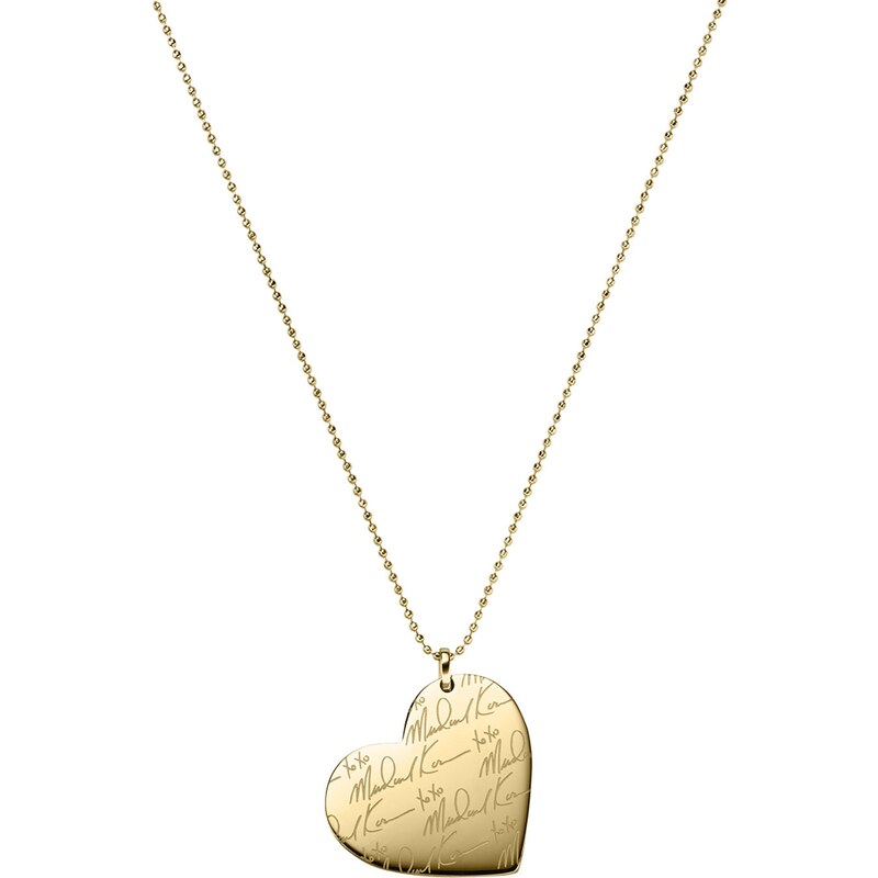 Michael Kors Golden MK Signature Heart Necklace