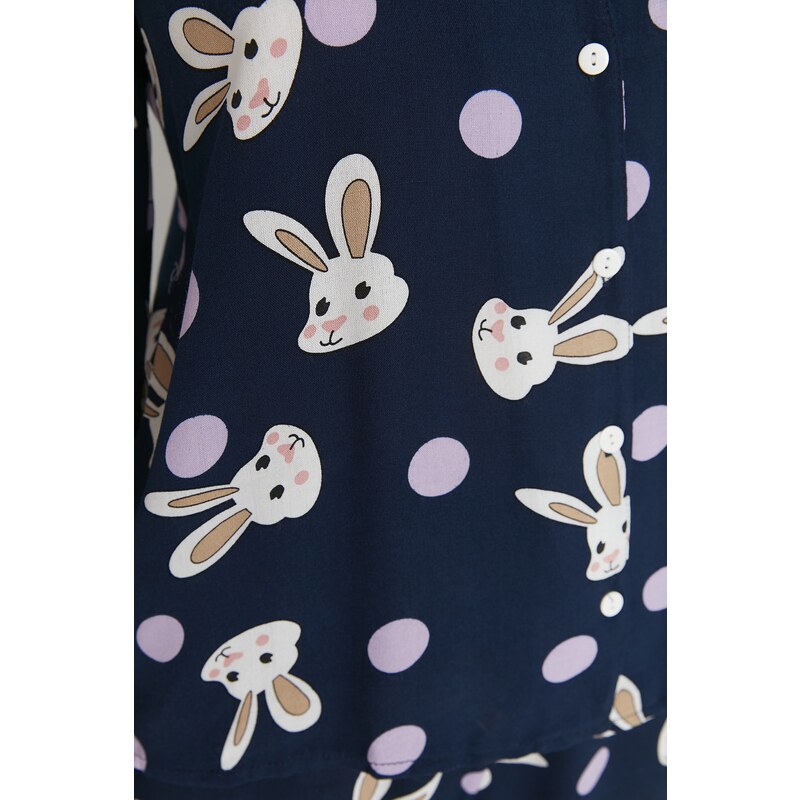 Dámské pyžamo Trendyol Rabbit patterned