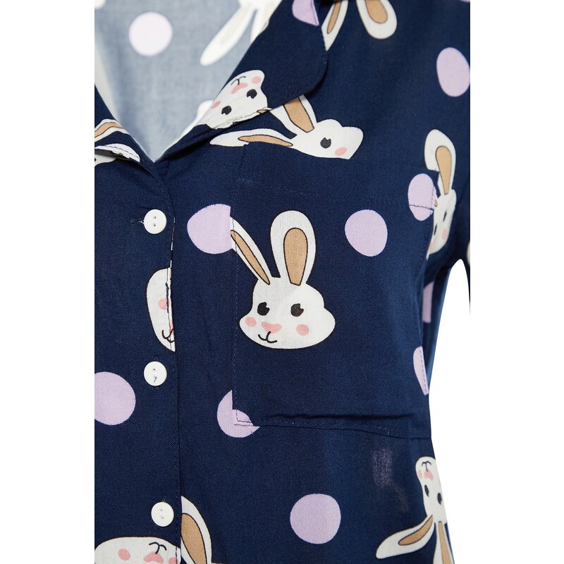 Dámské pyžamo Trendyol Rabbit patterned