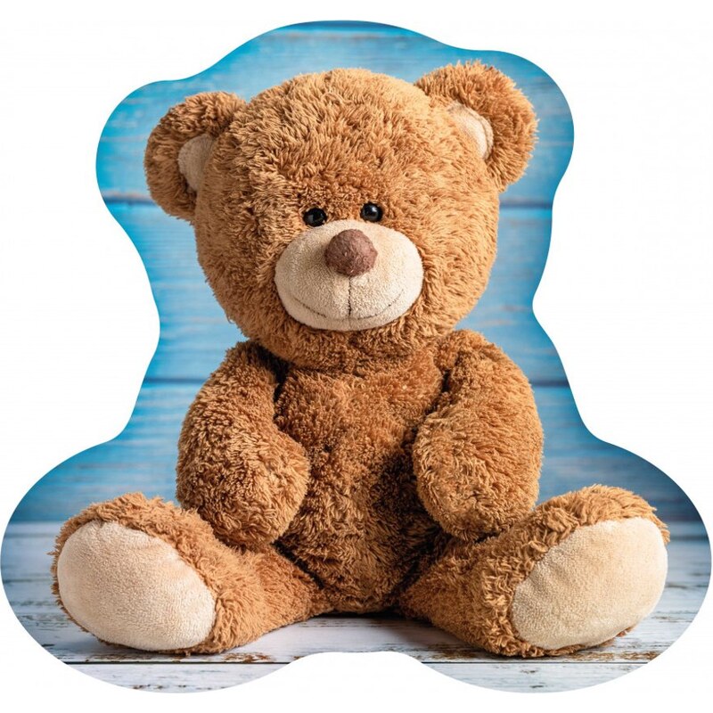 Carbotex Tvarovaný 3D polštář Medvídek Teddy - 37 x 36 cm