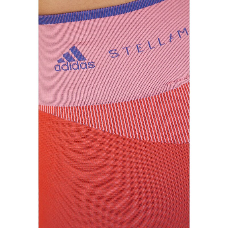 Tréninkové legíny adidas by Stella McCartney dámské, oranžová barva, vzorované