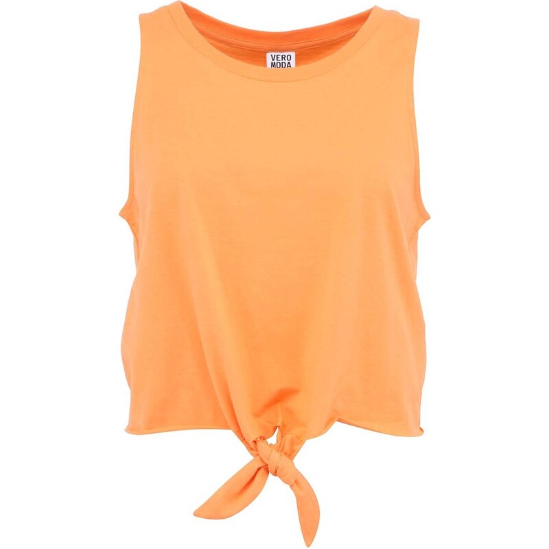 Oranžové tílko bez rukávů Vero Moda Chillo
