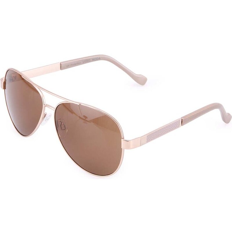 Hnědé sluneční brýle Vero Moda Copper