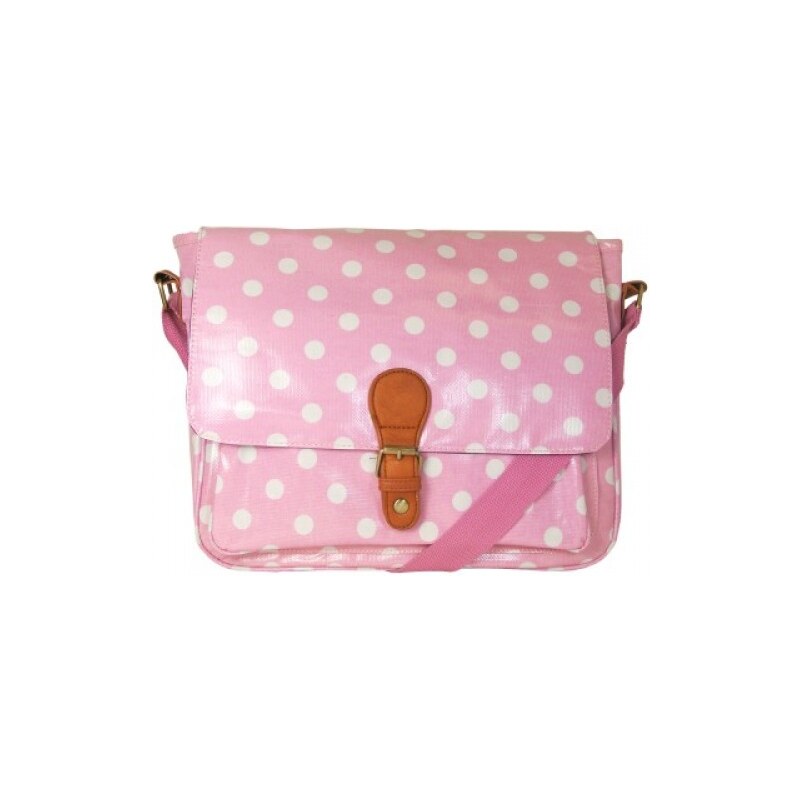 Pink Fashion Růžová kabelka s bílými puntíky