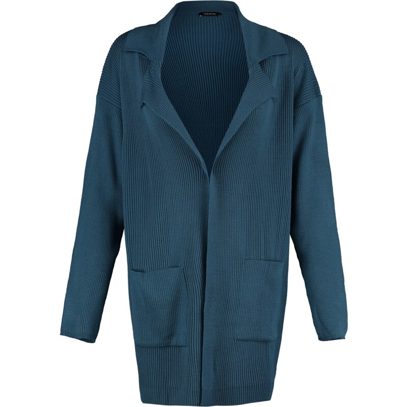 Trendyol Indigo Pocket Detailed Knitwear Cardigan