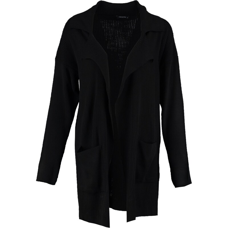 Trendyol Black Pocket Detailed Knitwear Cardigan